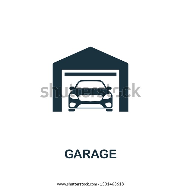 Garage icon vector\
illustration. Creative sign from buildings icons collection. Filled\
flat Garage icon for computer and mobile. Symbol, logo vector\
graphics.
