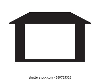 garage, icon, vector illustration eps10