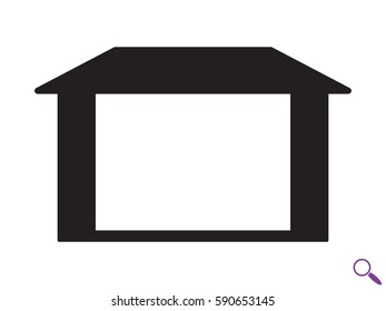 garage icon, vector illustration eps10