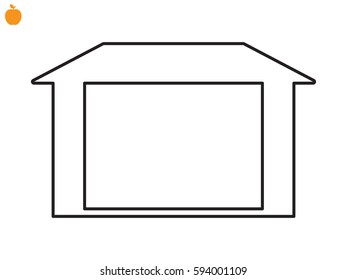 garage, icon, vector illustration eps10