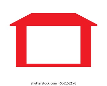 garage, icon, vector illustration eps10