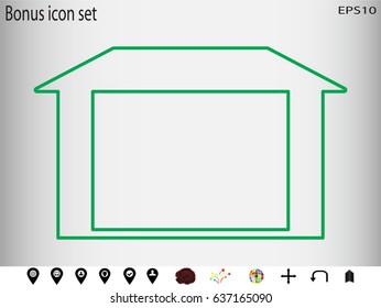 garage, icon, vector illustration eps10