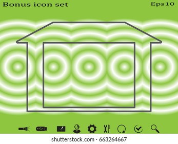 garage, icon, vector illustration eps10