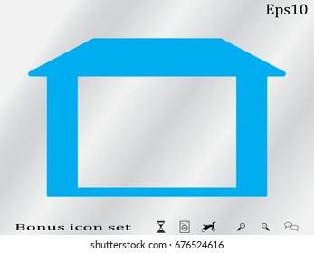 garage, icon, vector illustration eps10