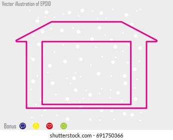 garage, icon, vector illustration eps10