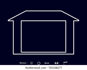 garage, icon, vector illustration eps10