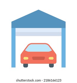 Garage icon vector image. Can also be used for Real Estate. Suitable for mobile apps, web apps and print media.