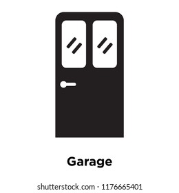 Garage icon vector isolated on white background, logo concept of Garage sign on transparent background, filled black symbol