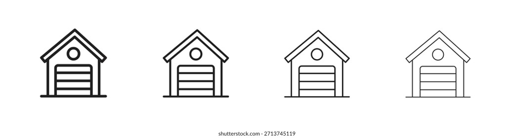 Ícone da garagem. Pictogramas isolados por vetor.