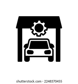 Garage icon in vector. Logotype