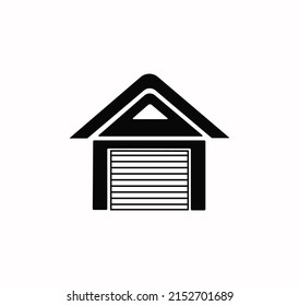 Garage icon vector on a white background