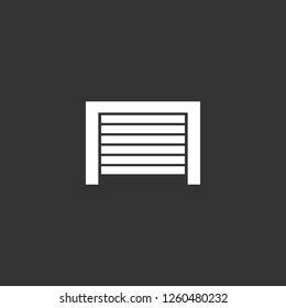 garage icon vector. garage sign on black background. garage icon for web and app