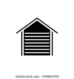 Vector de icono de garaje. Edificio de almacén.
