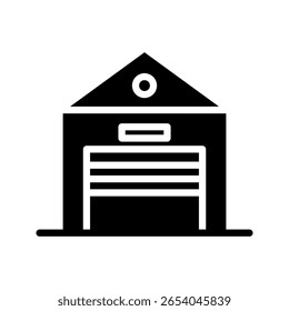 Garage icon. Icon, vehicle, carport, storage, car, car vector illustration. Garage editable stroke icon. vector eps 10