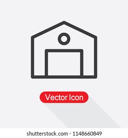 Garage Icon, Warehouse Icon Vector Illustration Eps10