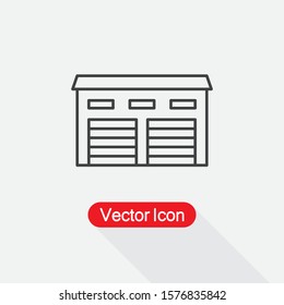 Garage Icon, Warehouse Icon Vector Illustration Eps10