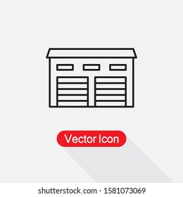 Garage Icon, Warehouse Icon Vector Illustration Eps10
