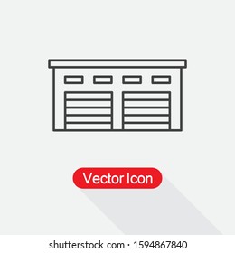 Garage Icon, Warehouse Icon Vector Illustration Eps10