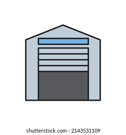 Garage Icon for website, symbol presentation