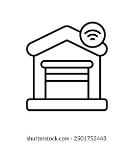 Icono de garaje con fondo blanco Vector Ilustración de stock