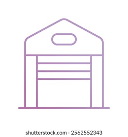 garage icon with white background vector stock illustration