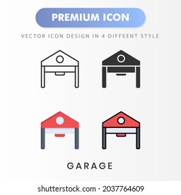 garage icon for your website design, logo, app, UI. Vector graphics illustration and editable stroke.