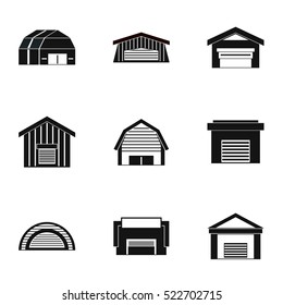 Garage icons set. Simple illustration of 9 garage vector icons for web
