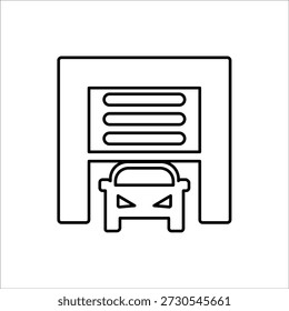 Iconos de garaje. Ilustración vectorial de línea simple