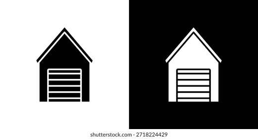 Ícones da garagem. Pixels de símbolo de ilustração de modelo de vetor perfeitos