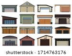 Garage isolated cartoon set icon. Vector cartoon set icon car house. Vector illustration garage on white background.