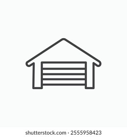 Garage isolated icon. vector illustration.