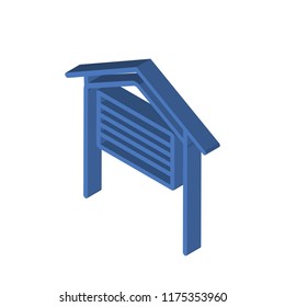Garage isometric left top view 3D icon