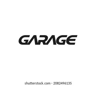 GARAGE lettering bold clean logo icon sign vector illustration