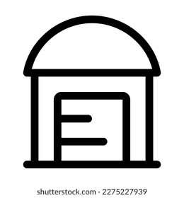 garage line icon vector design template and illustration