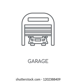 Garage linear icon. Garage concept stroke symbol design. Thin graphic elements vector illustration, outline pattern on a white background, eps 10.