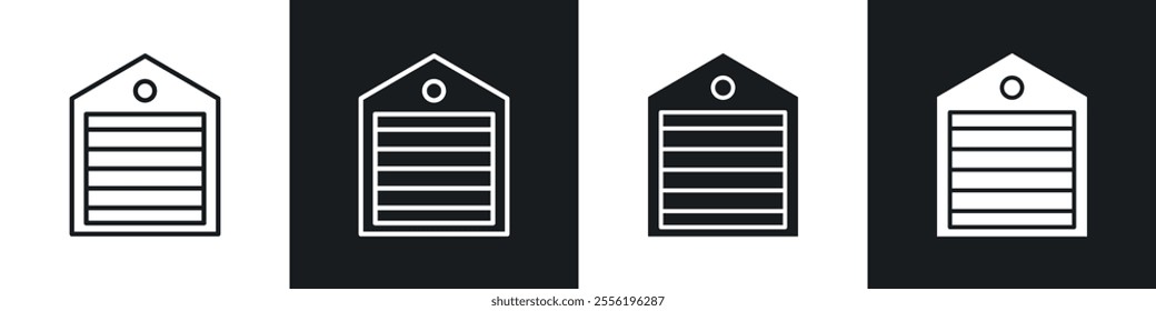 Garage linear icon set for app, and web design.
