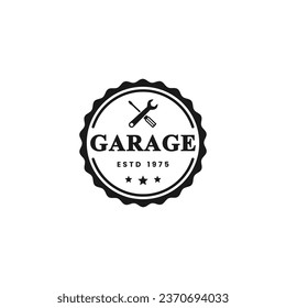 Garage logo or Repair services logo vector isolated. Best Repair services icon for apps, websites, design element, and more about Repair services.
