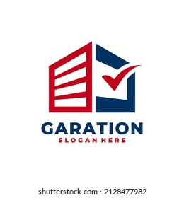 Garage logo vector. Safe storage logo template design concept.