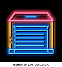 Garage neon light sign vector. Glowing bright icon Garage sign. transparent symbol illustration
