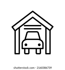 garage new icon simple vector
