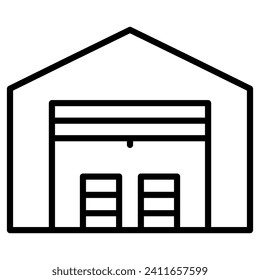 Garage Organization icon line vector illustration