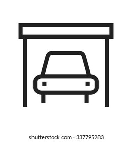 Garage, parking, door icon vector image.Can also be used for housing. Suitable for mobile apps, web apps and print media.