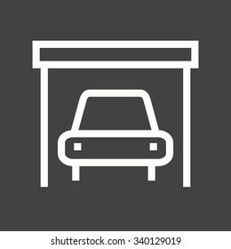 Garage, parking, door icon vector image.Can also be used for housing. Suitable for mobile apps, web apps and print media.