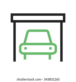Garage, parking, door icon vector image.Can also be used for housing. Suitable for mobile apps, web apps and print media.
