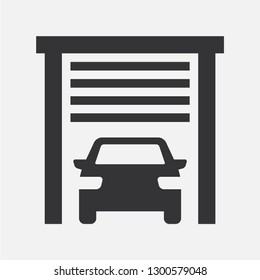 Garage of parking. Simple vector icon