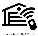 Garage remote control vector icon