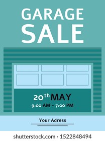 Garage Sale Advertising Inviting Banner Flyer Stock Vector (Royalty ...