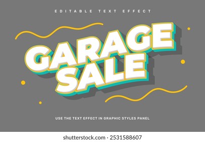 Garage Sale editable text effect template
