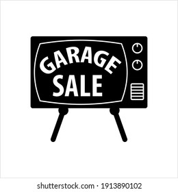 Garage Sale Icon, Garage Sale Sign Icon Vector Art Illustration