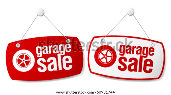 Garage Sale Signs Set Stock Vector Royalty Free 60931744